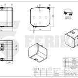 Топливный бак Scania 300L 670x700x735 - 1517304, 1871188, 1423686, 1369977, 2167505
